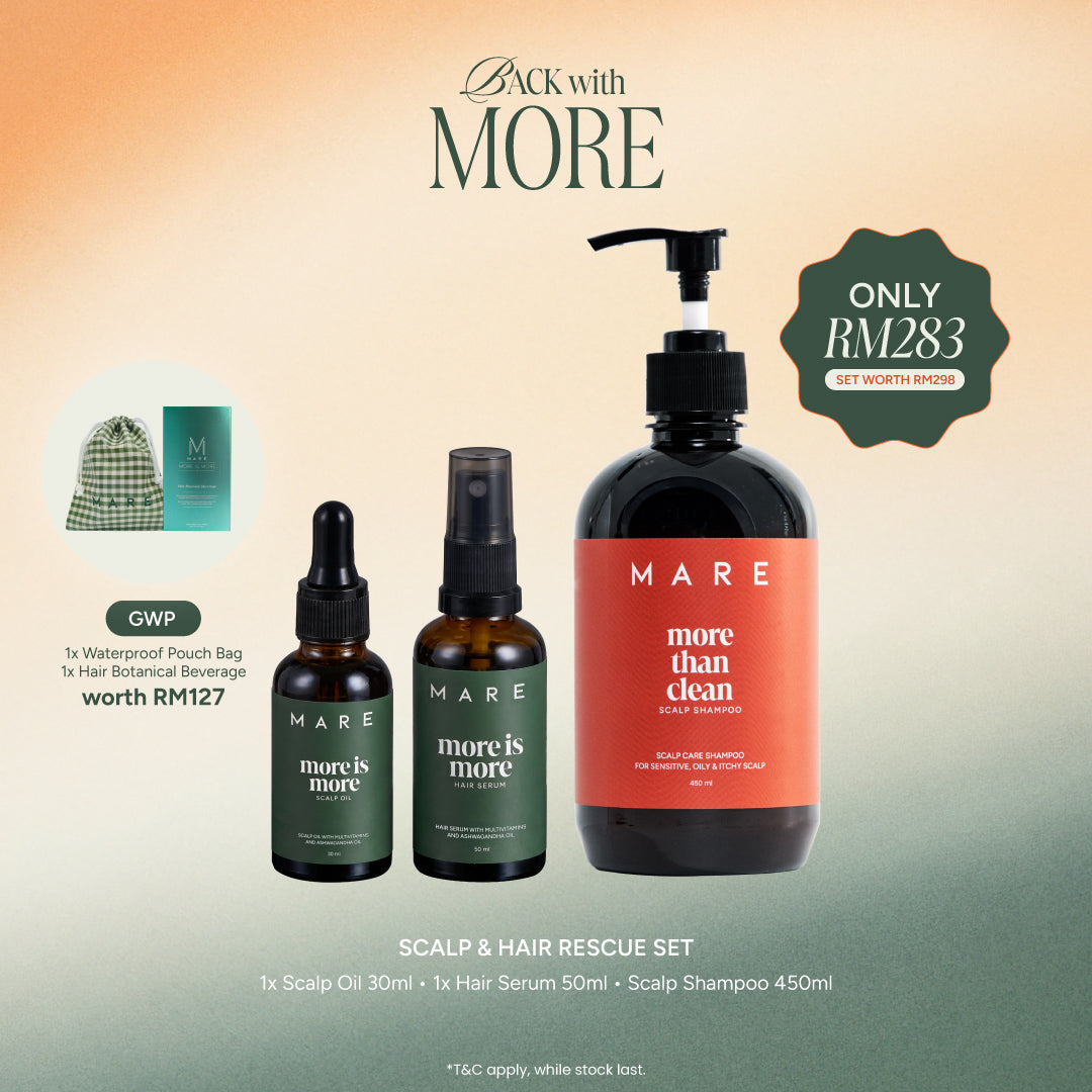 SCALP & HAIR RESCUE SET Scalp Oil + Hair Serum + Scalp Shampoo