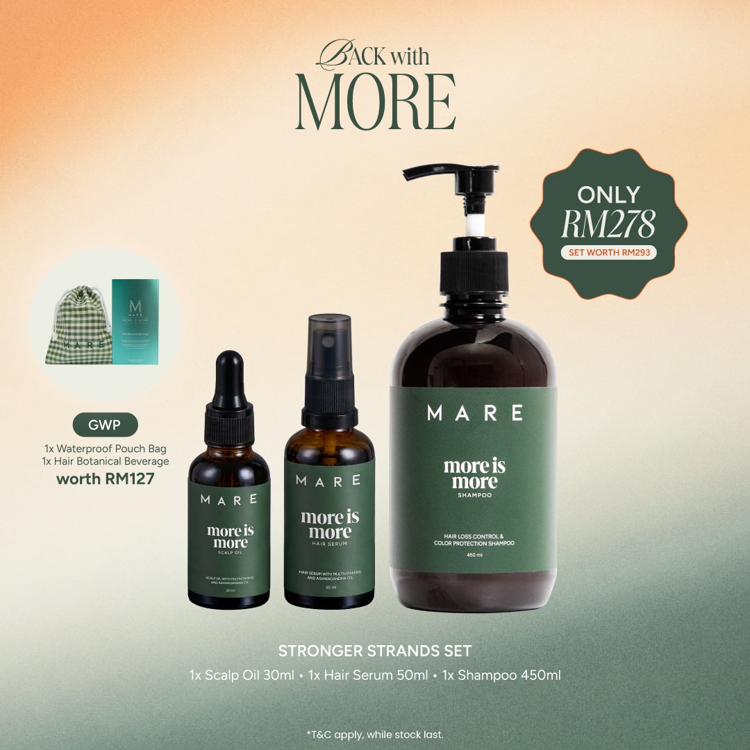 STRONGER STRANDS SET Scalp Oil + Hair Serum + Shampoo