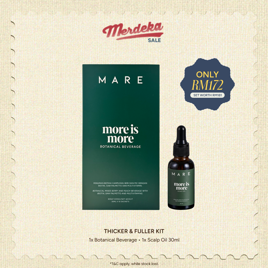 THICKER & FULLER KIT Hair Botanical Beverage + Scalp Oil