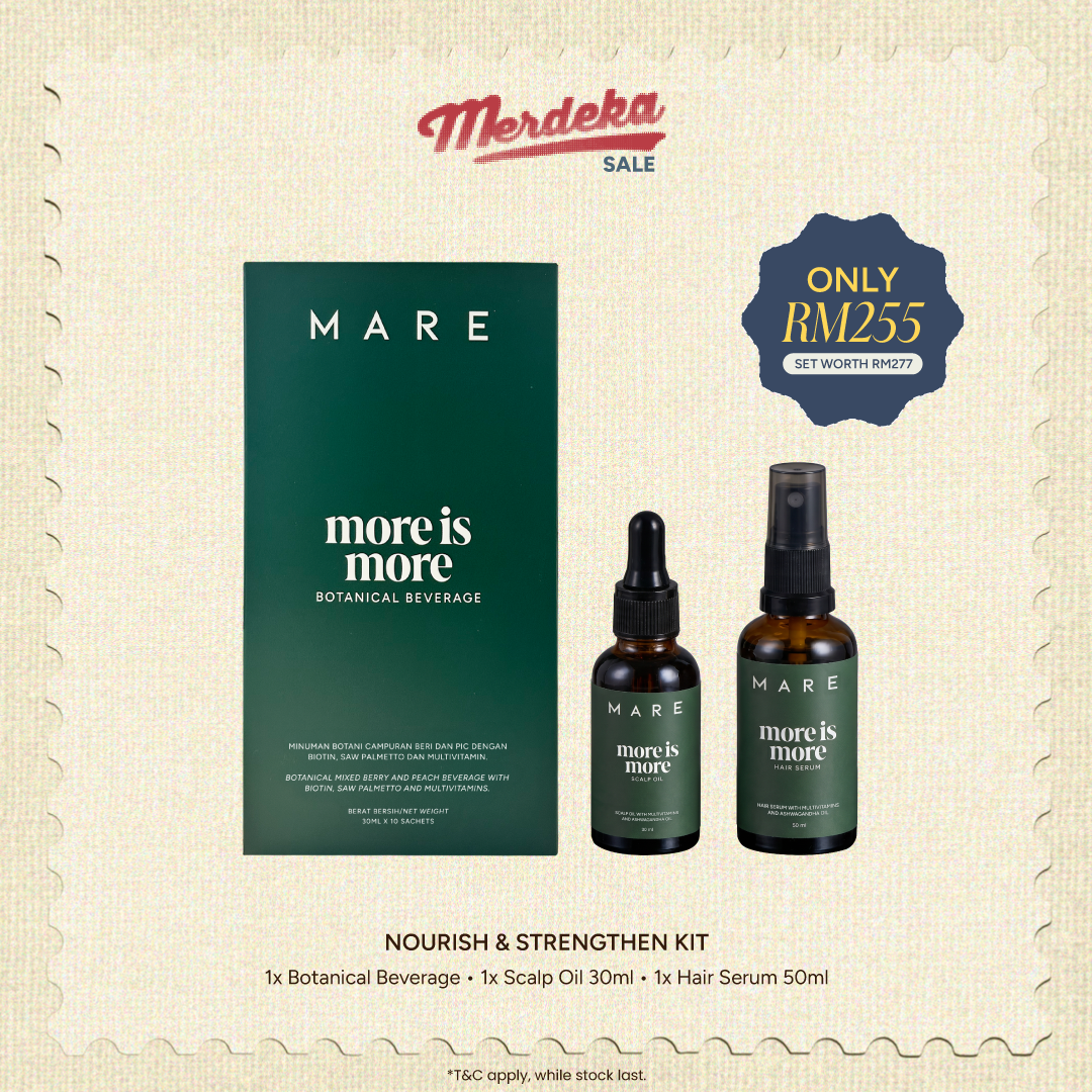 NOURISH & STRENGTHEN KIT Scalp Oil + Hair Serum + Hair Botanical Beverage