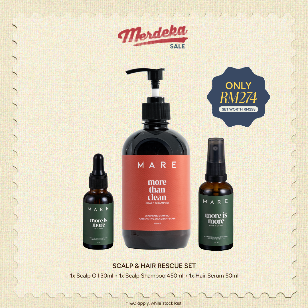 SCALP & HAIR RESCUE SET Scalp Oil + Scalp Shampoo + Hair Serum