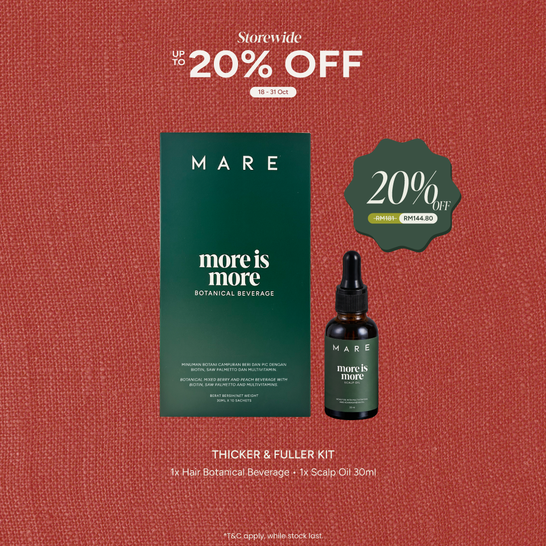 THICKER & FULLER KIT Hair Botanical Beverage + Scalp Oil