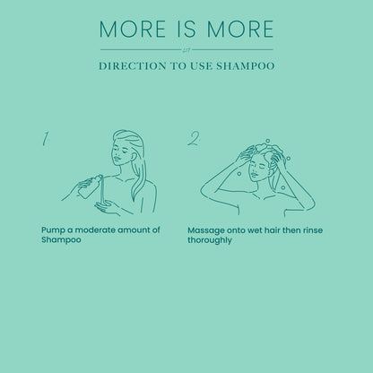 More Is More - Direction to use shampoo